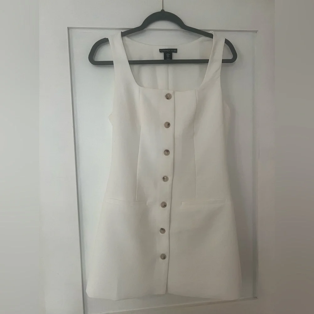 Sincerely Jules Cream Button-Front Mini Dress - Picture 1 of 3